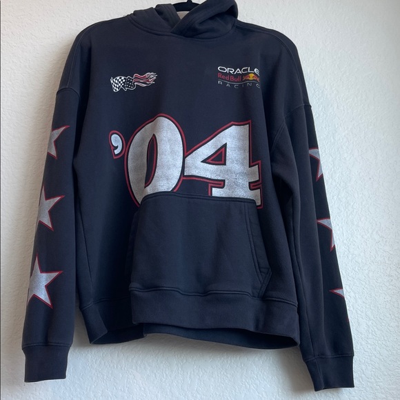 HOLLISTER Red Bull Racing Boxy Charcoal Gray Hoodie • Large - Picture 11 of 12